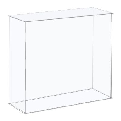 MECCANIXITY Acrylic Display Case Plastic Box Cube Storage Box Clear Assemble Showcase 14.1x4.3x12.2 Inch for Collectibles