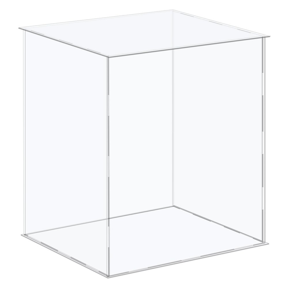 MECCANIXITY Acrylic Display Case Plastic Box Cube Storage Box Clear Assemble Showcase 12.2x12.2x16.1 Inch for Collectibles