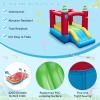 GLACER Inflatable Bounce House, 2-in-1 Kids Inflatable Castle w/Large Jumping Area, Slide, Carrying Bag, Repair Kit, Stakes, Indoor Outdoor Jumping Bouncer for Lawn, Yard, Park (with 550W Air Blower) view 3
