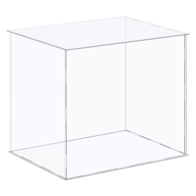MECCANIXITY Acrylic Display Case Plastic Box Cube Storage Box Clear Assemble Showcase 16.1x12.2x14.1 Inch for Collectibles