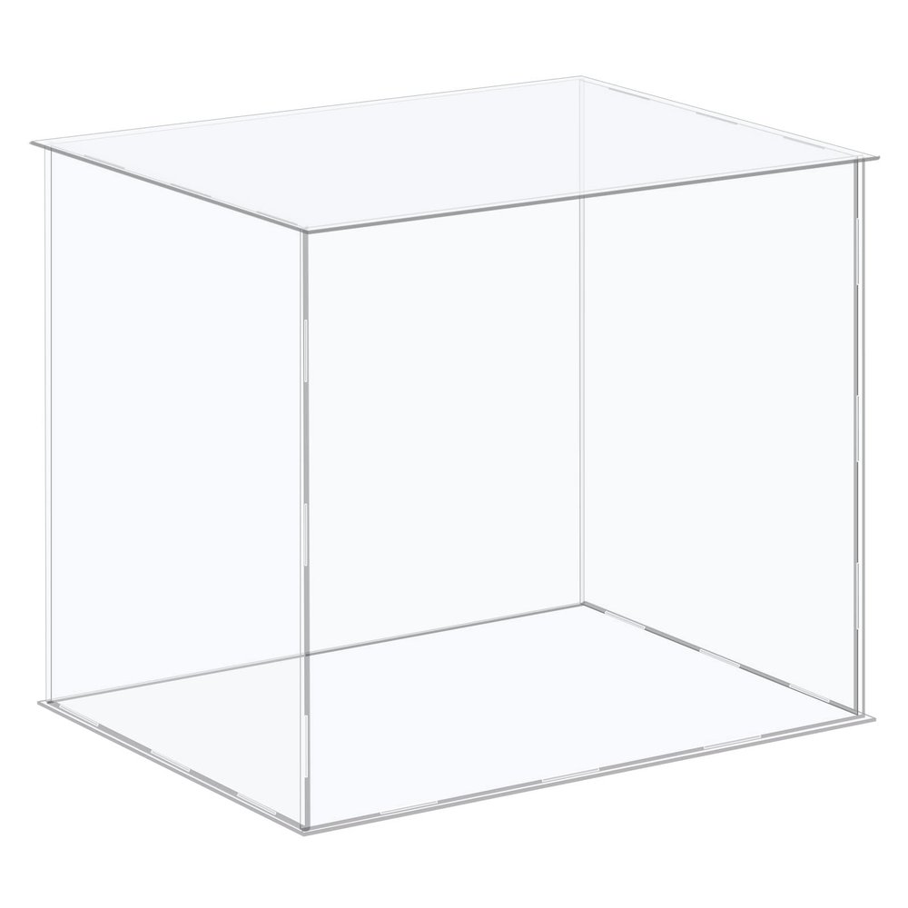 MECCANIXITY Acrylic Display Case Plastic Box Cube Storage Box Clear Assemble Showcase 16.1x12.2x14.1 Inch for Collectibles
