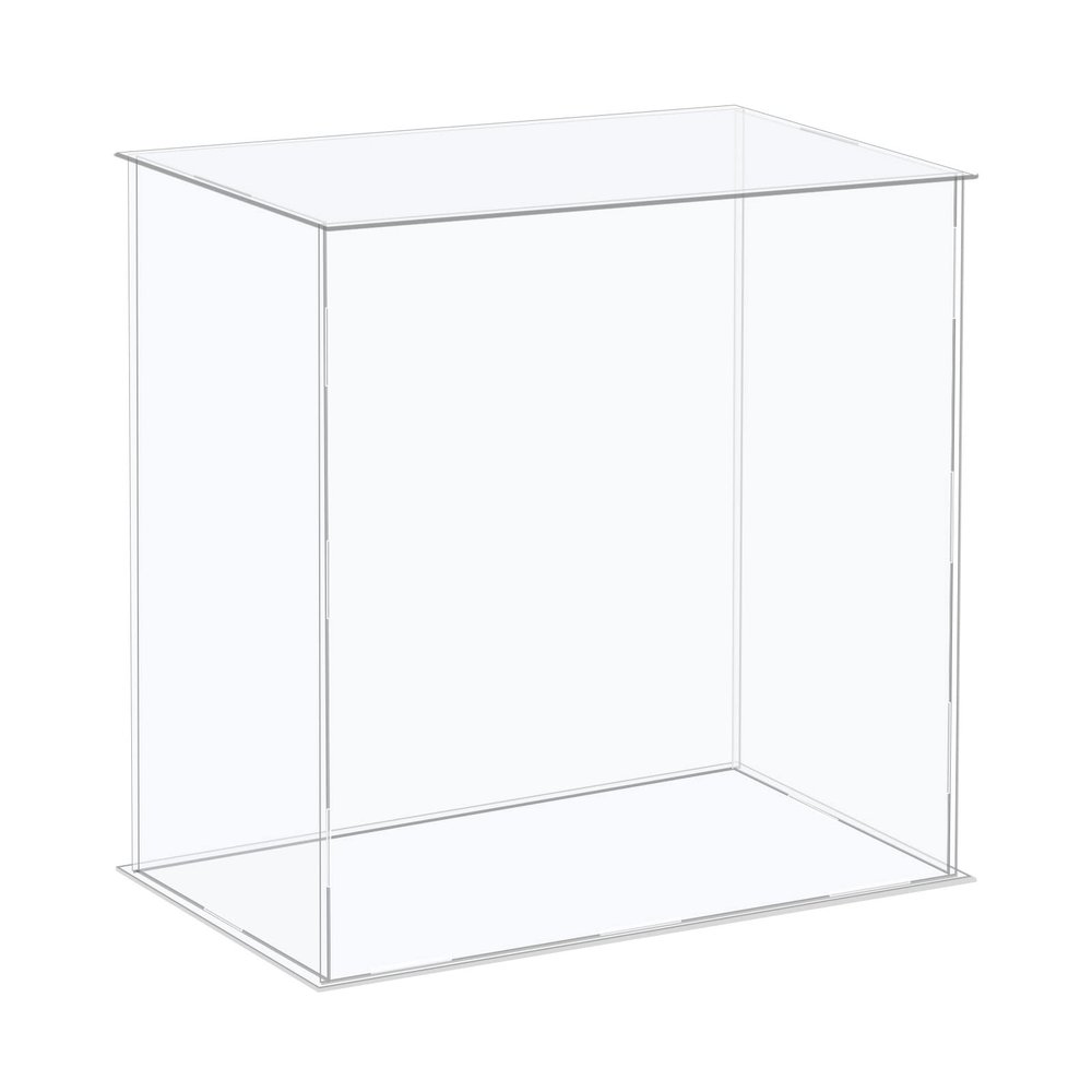 MECCANIXITY Acrylic Display Case Plastic Box Cube Storage Box Clear Assemble Showcase 12.2x6.3x12.2 Inch for Collectibles