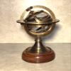 Karv Instruments Antique Brass 6" Decorative Armillary Sphere Globe Astrolabe Zodiac Engraved Celestial Globe Wooden Base view 4