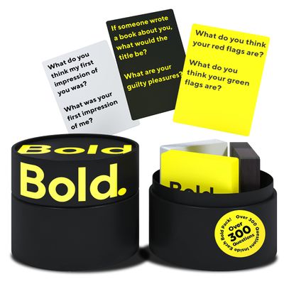 Bold - 300 Conversation and Question Cards for Adults - Perfect for: Bridal Shower Gifts, Couple Gifts, Date Night, Couples Games, Date Night Ideas, Anniversary, Couples Gifts, Wedding Gift for Couple
