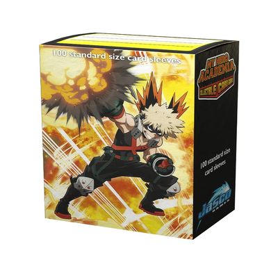 Arcane Tinmen Dragon Shield Sleeves  Matte Art: My Hero Academia: Bakugo Explode 100 CT - MTG Card Sleeves are Smooth & Tough - Compatible with Pokemon, MHA CCG & Magic The Gathering Cards (AT-16036)