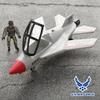Lollipop United States Air Force Sky Raider Fighter Jet Toy Airplane with Pilot & Missile - Realistic Military Aircraft & Soldier Action Figure - Bomber Plane Model for Kids 3+ view 2