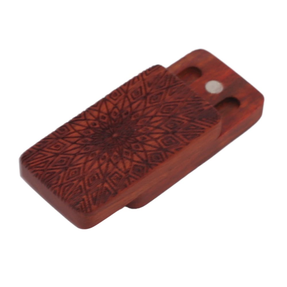 Fidget Toys for Adults, Stress Relief Toys, Fidget Slider Red Sandalwood Stress Relief Engraved Fingertip Fidget Slider Toy for Office (Limited Sunflower)