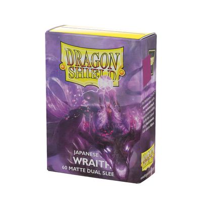 Dragon Shield - Matte Dual - Japanese Size Card Sleeves | 60 CT - Smooth & Tough - Compatible with TCGs; Yu-Gi-Oh, Naruto, Cardfight & Vanguard | Wraith