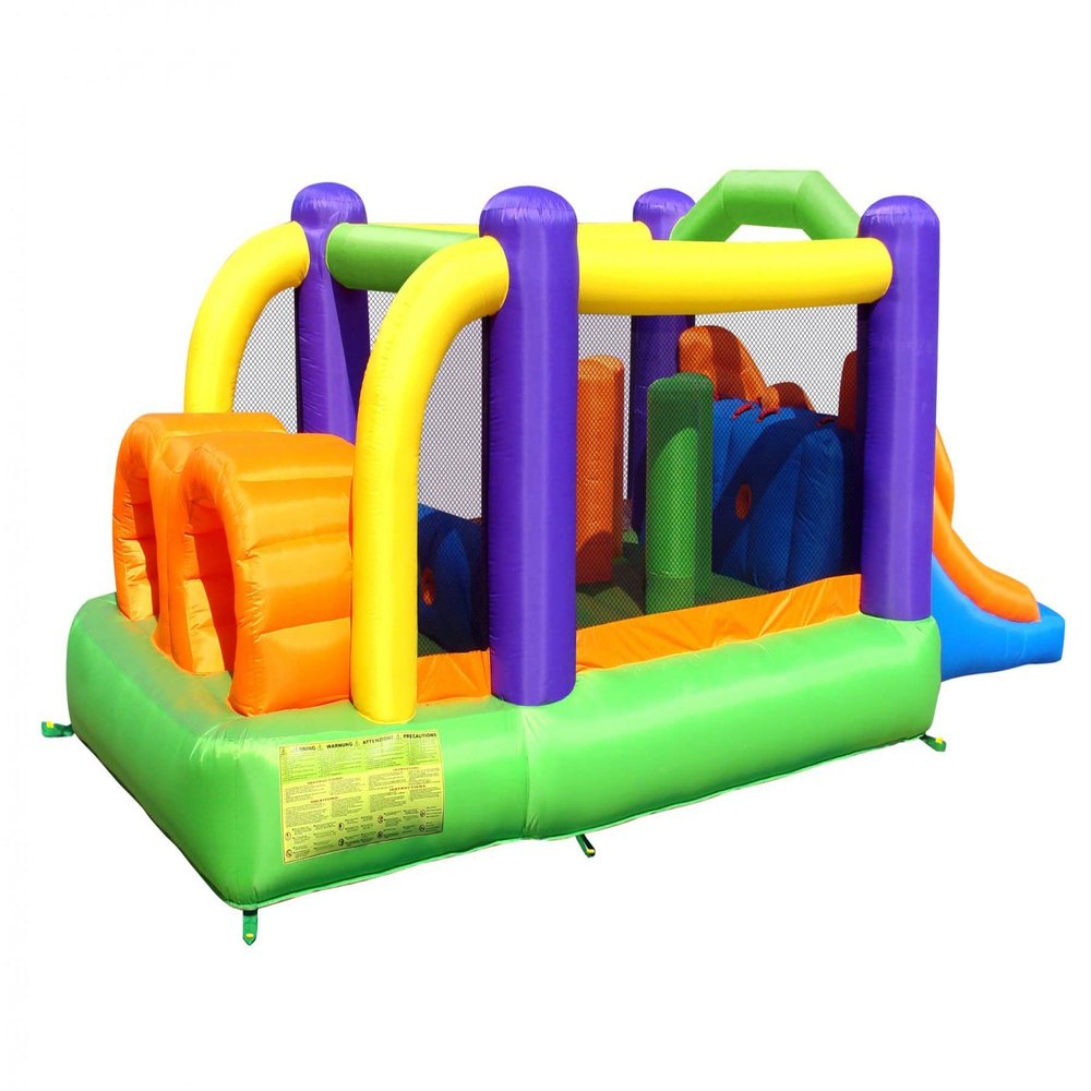 Bounceland Pro Racer Obstacle Bounce House with Dual Slides [Blower NOT Included], Bounce, Climb, Slide All in One, 19 ft x 9 ft x 7 ft H, Great for Big Party, Fun Racing Game for Teams