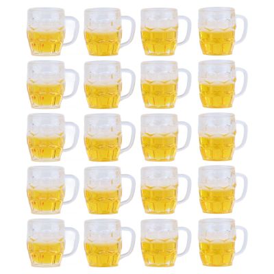 20pcs Miniature Beer Mug for Dollhouse, Simulation Beer Mugs, Plastic Dollhouse Mug Mini Beer Mugs Glasses for Dolls Decorations, Mini Garden, Mini, Potted Landscaping