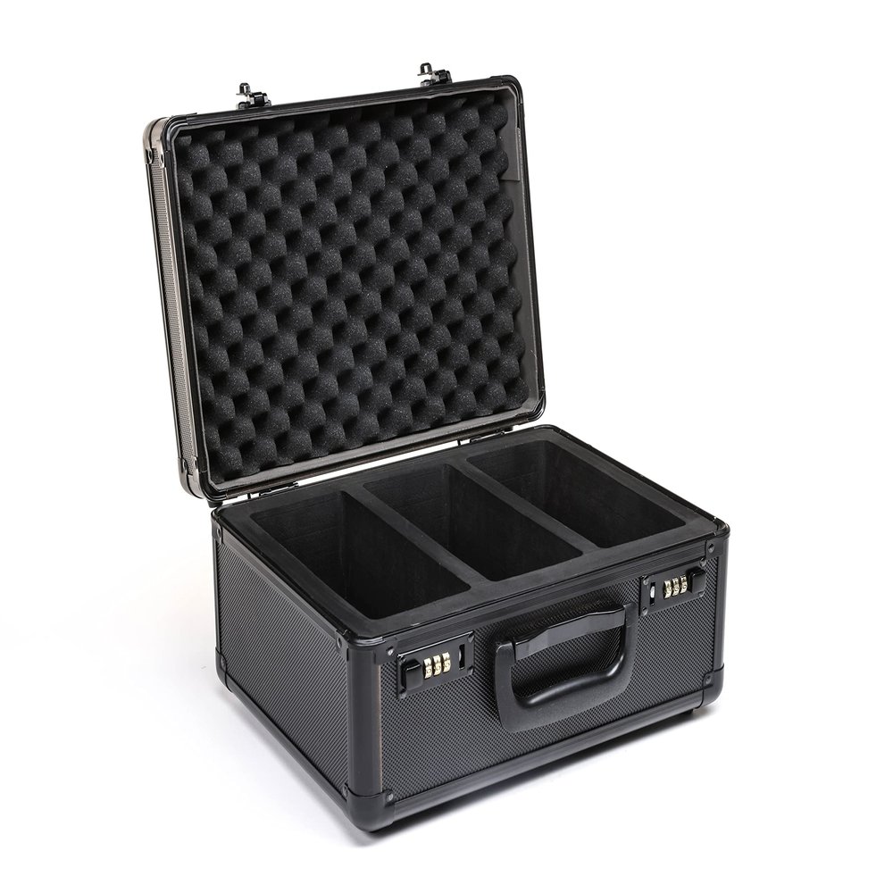 Sports Greats Slab Defense Large 3 Row Storage and Carrying Case for Graded Cards (PSA, BGS, SGC), Toploaders, and One-Touch Magnetic Cases