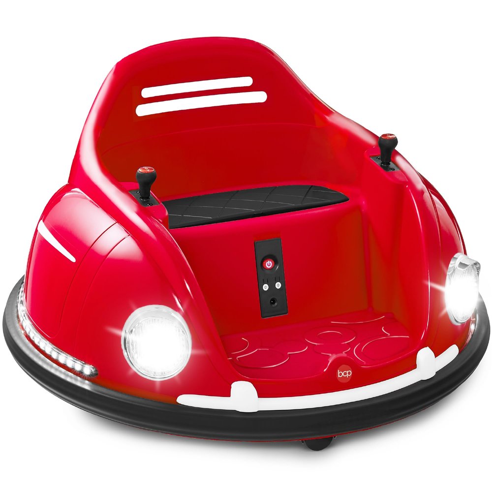 Best Choice Products 6V Electric Kids Ride On Bumpin Bumper Car, 1.5-6 Years Old, Parent Remote Control, 360 Degree Spin, Lights, Sounds - Red