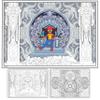 Young N Refined 2 Pack of Giant Coloring Posters of Skull Mandalas collages Folded Version (42x60) view 1