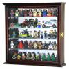 4 Adjustable Shelves Mirror Back Minifigures Display Case Cabinet for Miniatures / Figurines / Mini Figures (Black) view 2