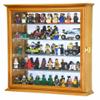 4 Adjustable Shelves Mirror Back Minifigures Display Case Cabinet for Miniatures / Figurines / Mini Figures (Black) view 3