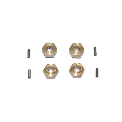 GPM for AXIAL-1/24 4WD SCX24 DEADBOLT-AXI90081/AXIAL-1/24 Jeep Wrangler JLU CRC-AXI00002 Copper Hex Connector 3.5MM Thick
