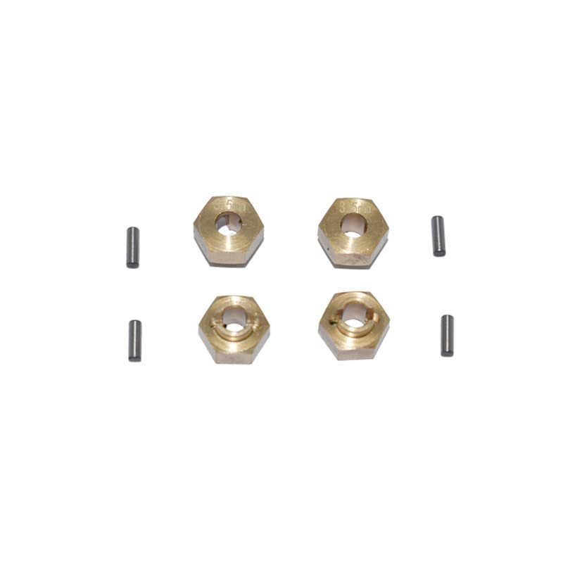 GPM for AXIAL-1/24 4WD SCX24 DEADBOLT-AXI90081/AXIAL-1/24 Jeep Wrangler JLU CRC-AXI00002 Copper Hex Connector 3.5MM Thick