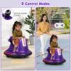 Costzon 12V Kids Ride On Bumper Car, Electric Bumper Car w/Dual Joysticks, Remote Control, 360 Spin, Slow Start Function, LED Lights & Fun Music, Adjustable Safety Belt, Soft Bumper (Purple) view 2