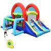 GLACER Inflatable Bounce House, 7-in-1 Kids Bouncer w/Dual Slides, Jumping Area, Football Goal, Basketball Hoop, Ball Pit, Ring-toss & Target Game, Backyard Bouncy Castle (with 480W Air Blower) view 1