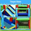 GLACER Inflatable Bounce House, 7-in-1 Kids Bouncer w/Dual Slides, Jumping Area, Football Goal, Basketball Hoop, Ball Pit, Ring-toss & Target Game, Backyard Bouncy Castle (with 480W Air Blower) view 4