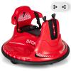 Costzon 12V Kids Ride On Bumper Car, Electric Bumper Car w/Dual Joysticks, Remote Control, 360 Spin, Slow Start Function, LED Lights & Fun Music, Adjustable Safety Belt, Soft Bumper (Red) view 1