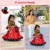 Costzon 12V Kids Ride On Bumper Car, Electric Bumper Car w/Dual Joysticks, Remote Control, 360 Spin, Slow Start Function, LED Lights & Fun Music, Adjustable Safety Belt, Soft Bumper (Red) view 2