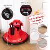 Costzon 12V Kids Ride On Bumper Car, Electric Bumper Car w/Dual Joysticks, Remote Control, 360 Spin, Slow Start Function, LED Lights & Fun Music, Adjustable Safety Belt, Soft Bumper (Red) view 4