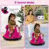 Costzon 12V Kids Ride On Bumper Car, Electric Bumper Car w/Dual Joysticks, Remote Control, 360 Spin, Slow Start Function, LED Lights & Fun Music, Adjustable Safety Belt, Soft Bumper (Pink) view 2
