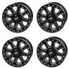 (4 Pack) 4/137 Tusk Uinta Beadlock Wheel 15x7 5.0 + 2.0 Milled/Black For Can-Am Maverick X3 X RC Turbo RR 72 Inch 2020-2024 view 1