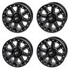 (4 Pack) 4/137 Tusk Uinta Beadlock Wheel 15x7 5.0 + 2.0 Milled/Black For Can-Am Commander 1000R X-MR 2022-2024 view 1
