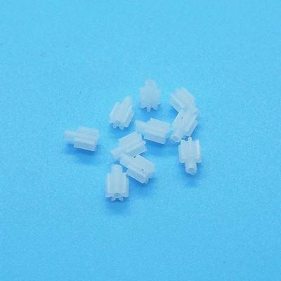 GatherTOOL 10pcs/Set 7 Teeth 0.75mm 70.8A 0.3M Toy Helicopter GearPinion Drive Small Plastic Steering Gear UAV Model Toy Accessories (Hole Diameter : 0.8mm Tight, Number of Teeth : 7 Teeth)