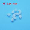 GatherTOOL 10pcs/Set 7 Teeth 0.75mm 70.8A 0.3M Toy Helicopter GearPinion Drive Small Plastic Steering Gear UAV Model Toy Accessories (Hole Diameter : 0.8mm Tight, Number of Teeth : 7 Teeth) view 2