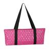 Mah Jongg Full Set Fuchsia (Pink) & Silver MJ Designer Logo Soft Case with 166 White Tiles and Four Color Pusher Racks view 2