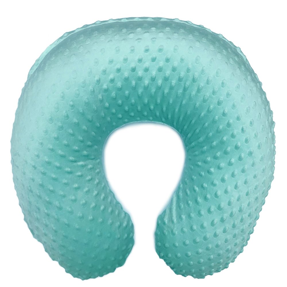 Artebona Cover for Nursing Pillow, Breastfeeding Pillows - Soft Plush Microfleece Minky Fabric (No.3 - Mint)