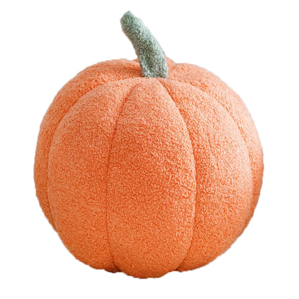 COSGOO 3D Pumpkin Throw Pillow, Fluffy Plush Pumpkin Stuffed Animal, Perfect for Home Decor, Halloween, Christmas or Birthday Party (Orange, 12 Inch)