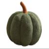 3D Pumpkin Throw Pillow, Fluffy Plush Stuffed Animal Toy, Pumpkin Pillow for Home Decor - Halloween, Christmas or Birthday Party (Olive Green, 12 Inch) view 1