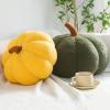 3D Pumpkin Throw Pillow, Fluffy Plush Stuffed Animal Toy, Pumpkin Pillow for Home Decor - Halloween, Christmas or Birthday Party (Olive Green, 12 Inch) view 3
