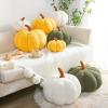 3D Pumpkin Throw Pillow, Fluffy Plush Stuffed Animal Toy, Pumpkin Pillow for Home Decor - Halloween, Christmas or Birthday Party (Olive Green, 12 Inch) view 4