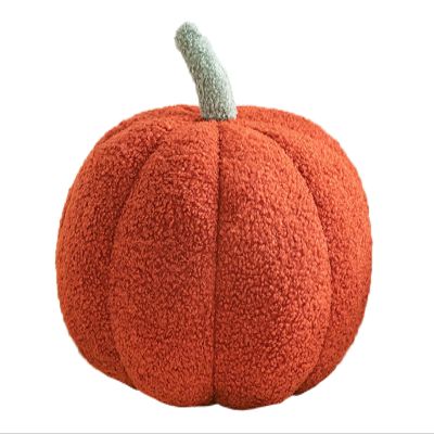 COSGOO 3D Pumpkin Throw Pillow Hugging, Fluffy Pumpkin Plush Pumpkin Stuffed Animal Toys, Pumpkin Pillow Sofa Cushion Pumpkin for Home Decor Halloween, Christmas or Birthday Party (Red, 12 Inch)