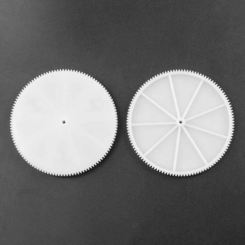 GatherTOOL 2Pcs/Set Big Gear 100/120 Teeth 0.5 Modulus Plastic Gear Big Gear Pinion Model Toy DIY Wheel Gear (Size : 120 Teeth)