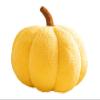COSGOO 3D Pumpkin Throw Pillow, Fluffy Pumpkin Plush Stuffed Animal Toys for Home Decor, Halloween, Christmas or Birthday Party (Yellow, 12 Inch) view 1