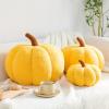 COSGOO 3D Pumpkin Throw Pillow, Fluffy Pumpkin Plush Stuffed Animal Toys for Home Decor, Halloween, Christmas or Birthday Party (Yellow, 12 Inch) view 3