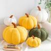 COSGOO 3D Pumpkin Throw Pillow, Fluffy Pumpkin Plush Stuffed Animal Toys for Home Decor, Halloween, Christmas or Birthday Party (Yellow, 12 Inch) view 4