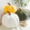 COSGOO 3D Pumpkin Throw Pillow, Fluffy Plush Stuffed Animal Toys, Pumpkin Pillow Sofa Cushion for Home Decor Halloween, Christmas or Birthday Party (White, 12 Inch) view 4