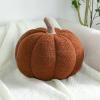 3D Pumpkin Throw Pillow, Fluffy Plush Stuffed Animal Toys, Pumpkin Pillow Sofa Cushion for Home Decor Halloween, Christmas or Birthday Party (Coffee, 8 Inch) view 2