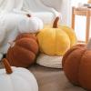 3D Pumpkin Throw Pillow, Fluffy Plush Stuffed Animal Toys, Pumpkin Pillow Sofa Cushion for Home Decor Halloween, Christmas or Birthday Party (Coffee, 8 Inch) view 3