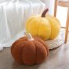 3D Pumpkin Throw Pillow, Fluffy Plush Stuffed Animal Toys, Pumpkin Pillow Sofa Cushion for Home Decor Halloween, Christmas or Birthday Party (Coffee, 8 Inch) view 4