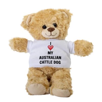 Auistralian Cattle Dog Teddy Bear, Gift Stuffed Animal, Plush Teddy Bear with Tee, Auistralian Cattle Dog Gift, Gift for Her, Gift for Auistralian Cattle Dog, Birthday Christmas Basket Gift Idea
