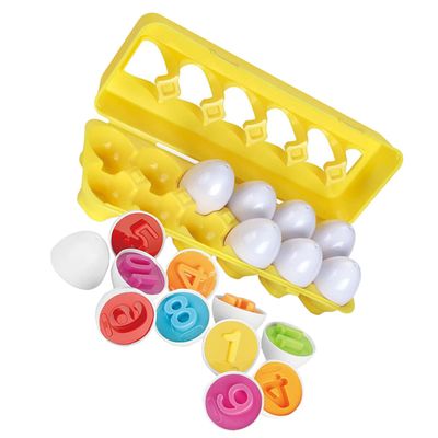 ibasenice 12pcs Colorful Number Matching Set Boys and Girls Learning Toy for Preschoolers Number Sorter Fun Engaging Educational Activity for Early Math Skills Development