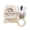 MADE BY BUNNY Bunny Zebra Toy, Handmade Plaything for Young Children, Rattle Toy with Strict Quality Testing Process., Multicolored view 1